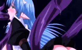 Sweet Girl With Big Boobs Fucks A Hard Pole In Hentai Action 