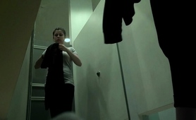 Attractive Young Brunette Caught Undressing On Hidden Cam