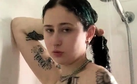 Sexy Amateur Teen Sensually Caresses Herself In The Shower