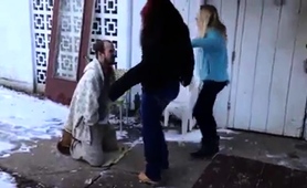 Two Dominant Babes Reveal Their Ballbusting Skills Outside