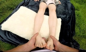 nerdy-teen-practicing-footjob-skills-on-stepdad-s-cock