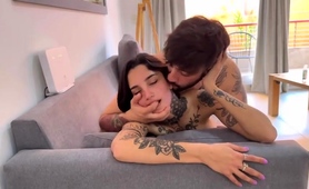 Rough Pussy Pounding For Tattooed Freak With Big Boobs