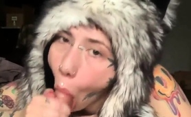 Inked Cutie Makes Stepbro Cum With Blowjob And Handjob
