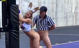 Stunning Cheerleader Fucked Hard Doggystyle By Referee