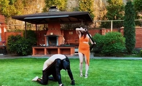 Masked Slaved Mercilessly Punished In Femdom Threesome 