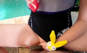 Asian Cosplay Cutie Stuffs Tight Teen Pussy With Pov Cock